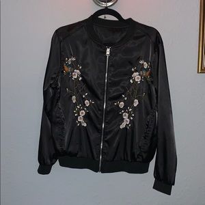 Silk bomber jacket